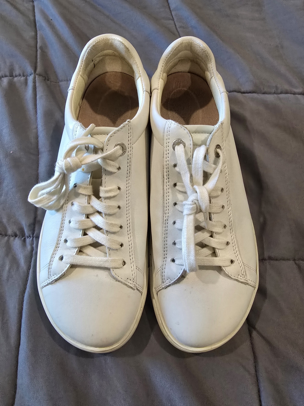 Birkenstock White Leather Casual Sneakers
